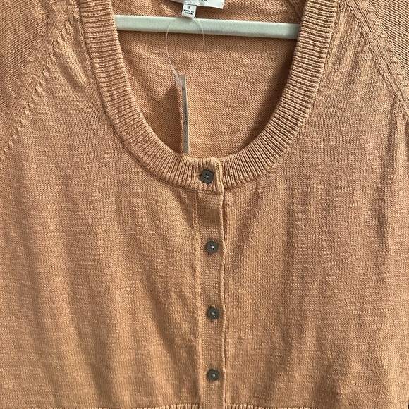 Madewell short sleeve cropped coral sweater - Picture 4 of 4
